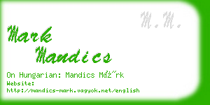 mark mandics business card